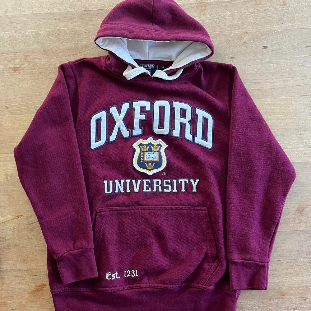 Oxford University Hooded Sweatshirt, Size Small